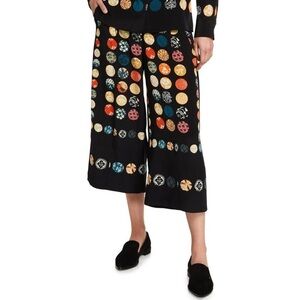 AKRIS Japanese Wood Block Silk Pants